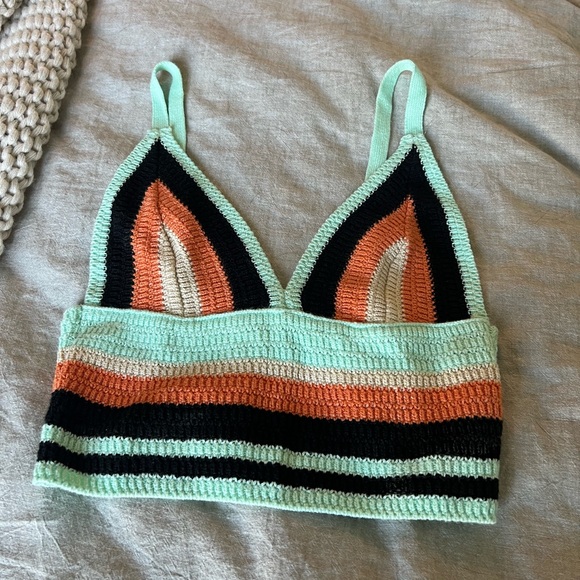 Zara Tops - ZARA cropped knit retro tank top cami